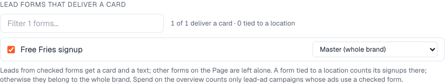 Lead forms with location mapping